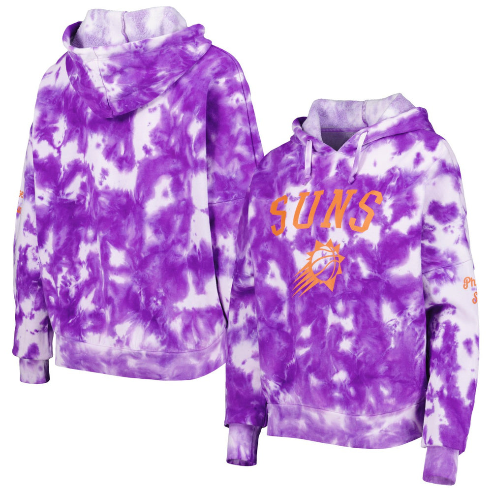 Phoenix Suns Women's Brushed Cotton Tie-Dye Pullover Hoodie Purple