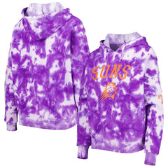 Phoenix Suns Women's Brushed Cotton Tie-Dye Pullover Hoodie Purple