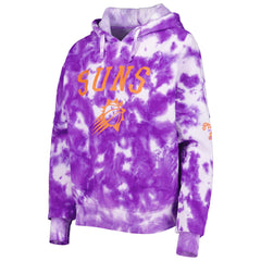 Phoenix Suns Women's Brushed Cotton Tie-Dye Pullover Hoodie Purple