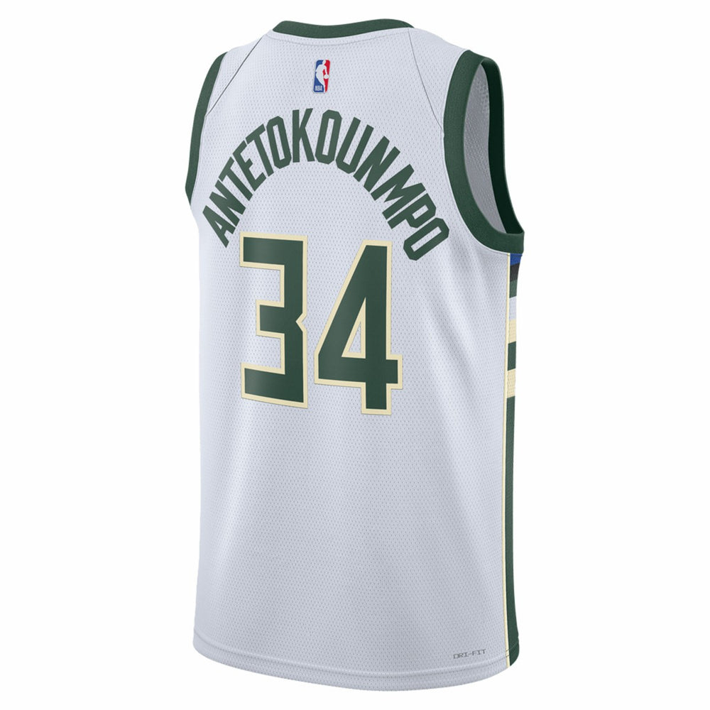 Giannis Antetokounmpo Milwaukee Bucks Unisex Swingman Jersey Association Edition White