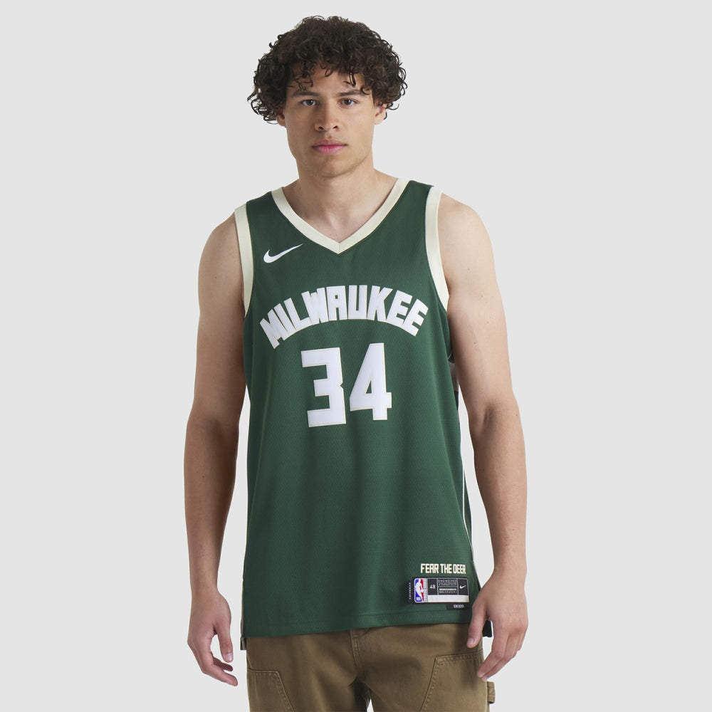 Giannis Antetokounmpo Milwaukee Bucks Unisex Swingman Jersey Icon Edition Hunter Green