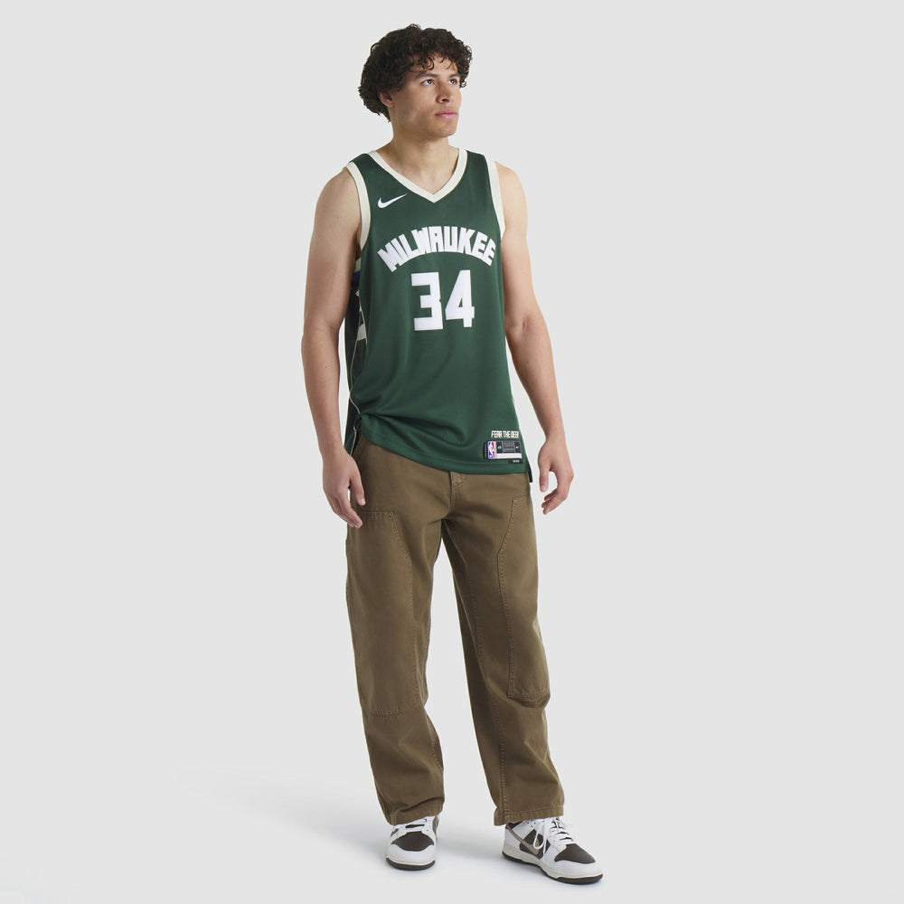 Giannis Antetokounmpo Milwaukee Bucks Unisex Swingman Jersey Icon Edition Hunter Green