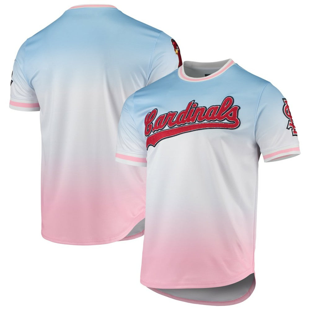 St. Louis Cardinals Pro Standard Ombre T-Shirt - Blue/Pink T-shirts