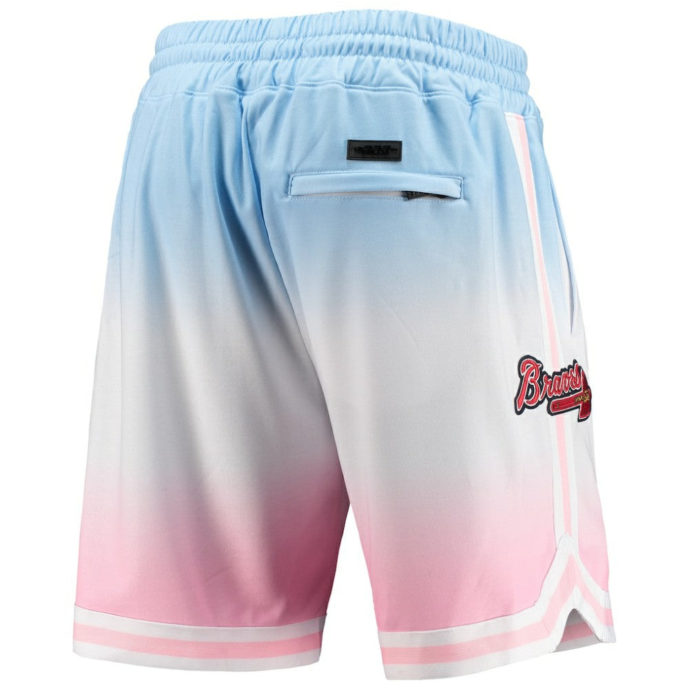 Atlanta Braves Pro Standard Team Logo Pro Ombre Shorts - Blue/Pink Shorts