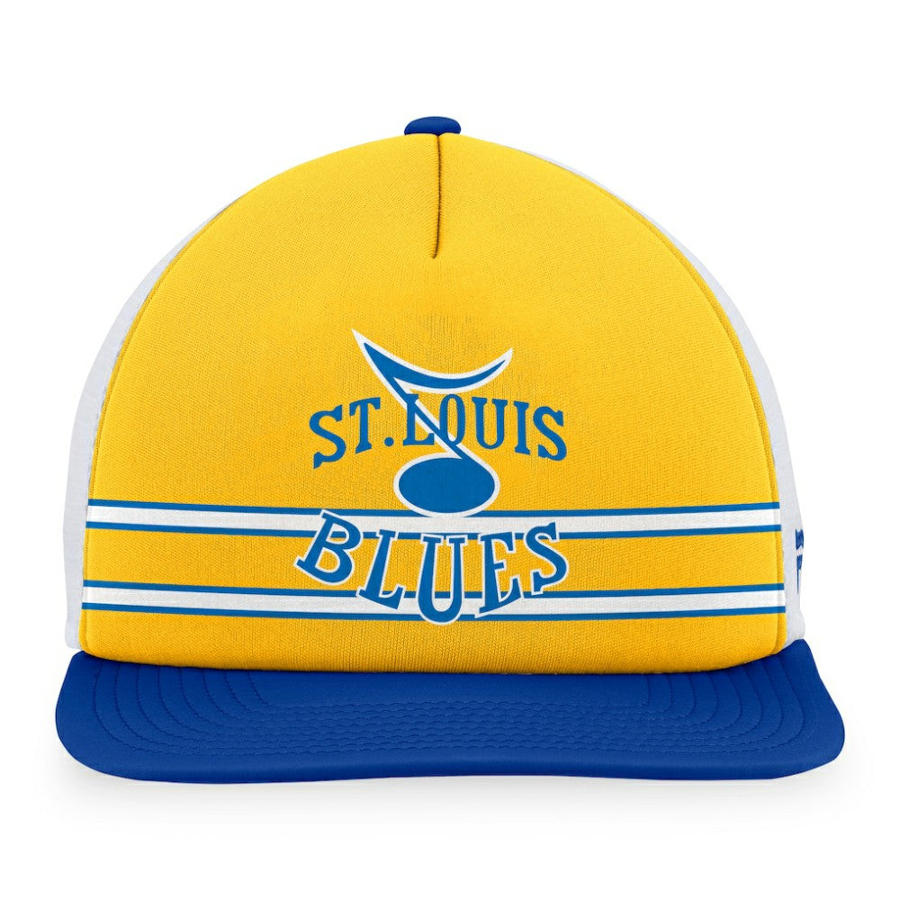 NHL St. Louis Blues Fanatics Special Edition 2.0 Trucker Snapback Adjustable Hat - Gold/Blue