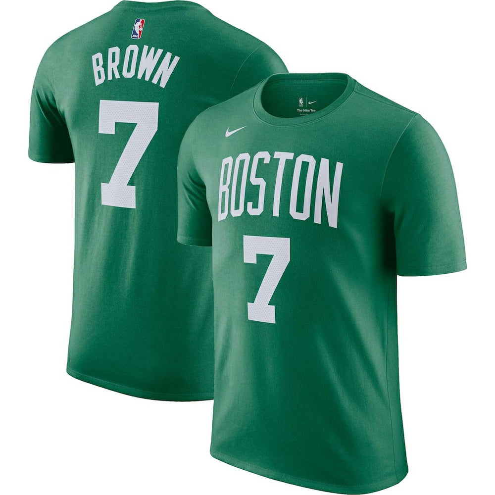 Jaylen Brown Boston Celtics Icon 2022/23 Name & Number T-Shirt Kelly Green