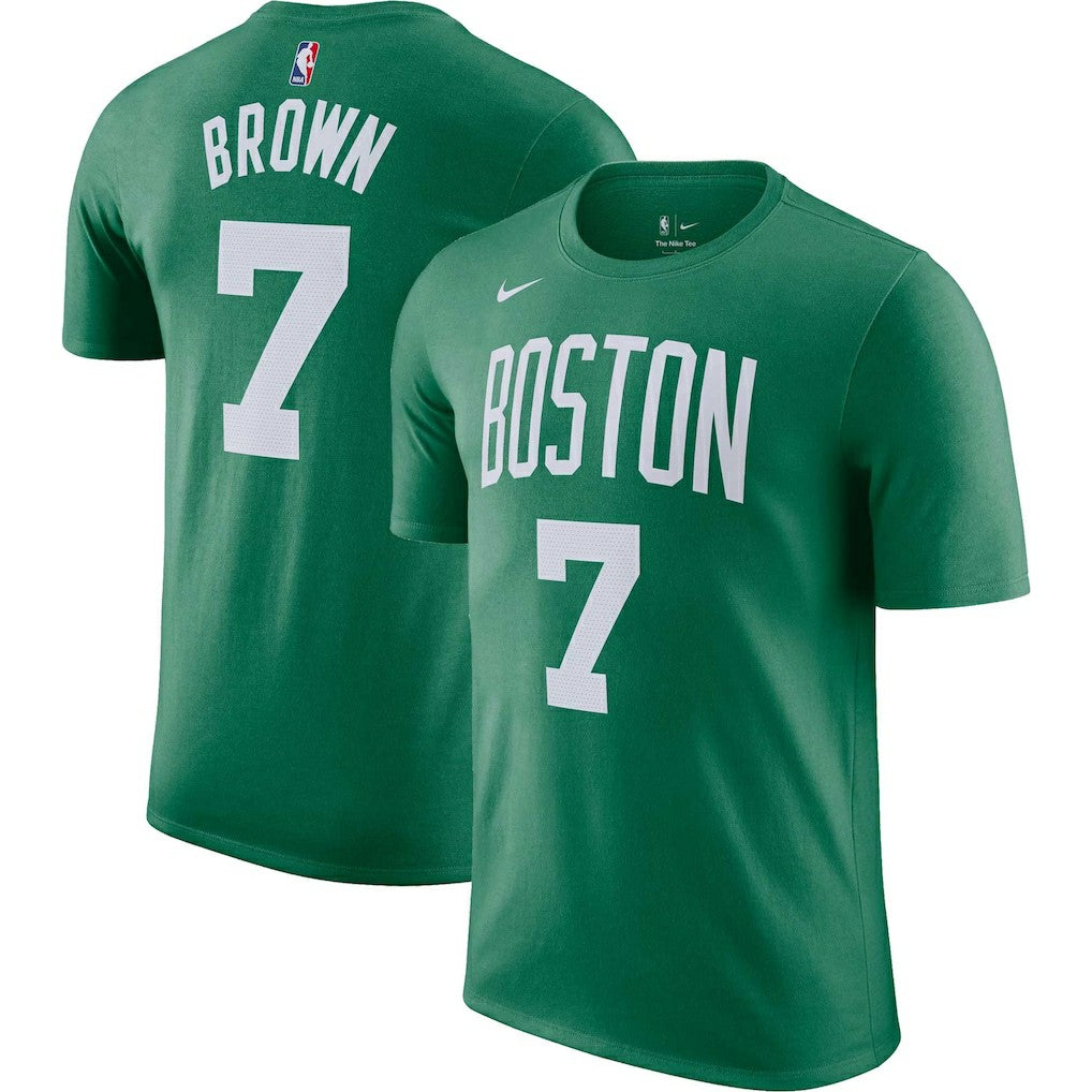 Jaylen Brown Boston Celtics Icon 2022/23 Name & Number T-Shirt Kelly Green