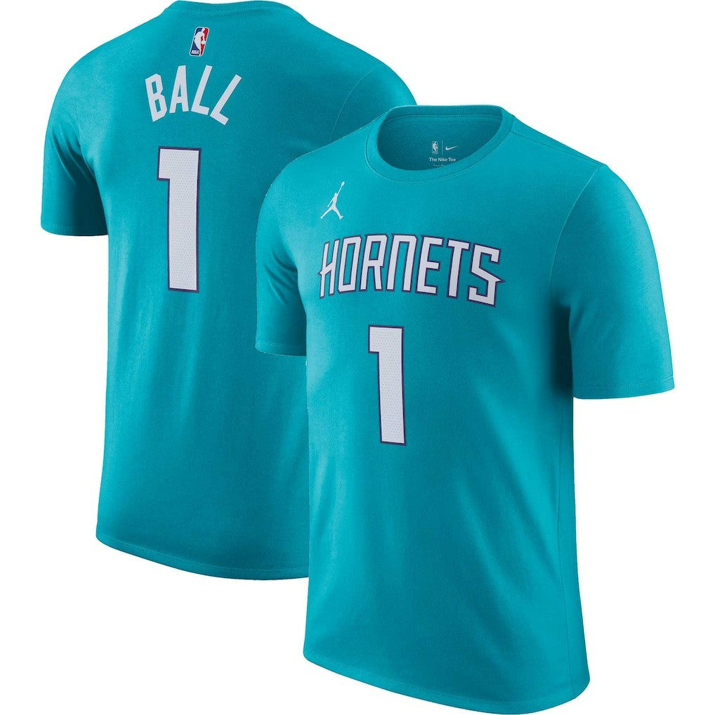LaMelo Ball Charlotte Hornets Icon 2022/23 Name & Number T-Shirt Teal