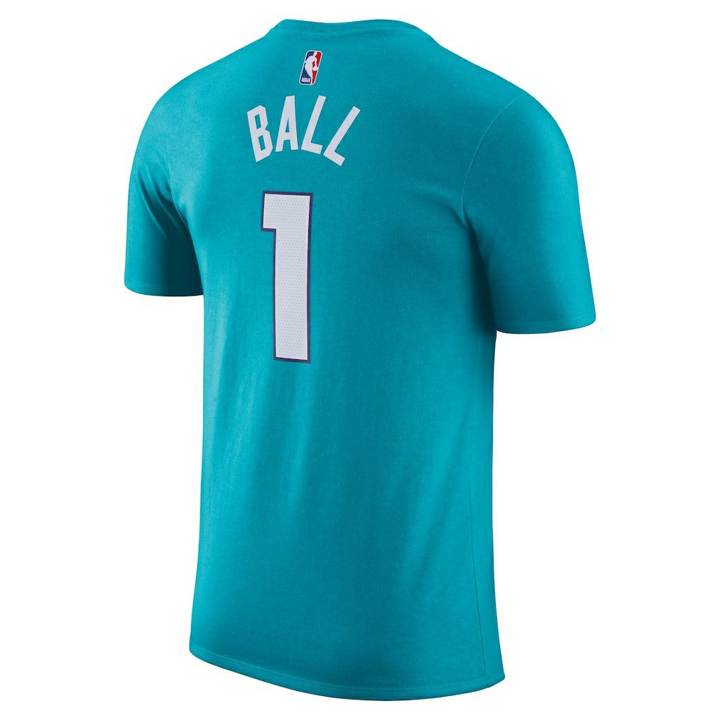 LaMelo Ball Charlotte Hornets Icon 2022/23 Name & Number T-Shirt Teal