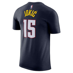 Nikola Jokic Denver Nuggets Icon 2022/23 Name & Number T-Shirt Navy