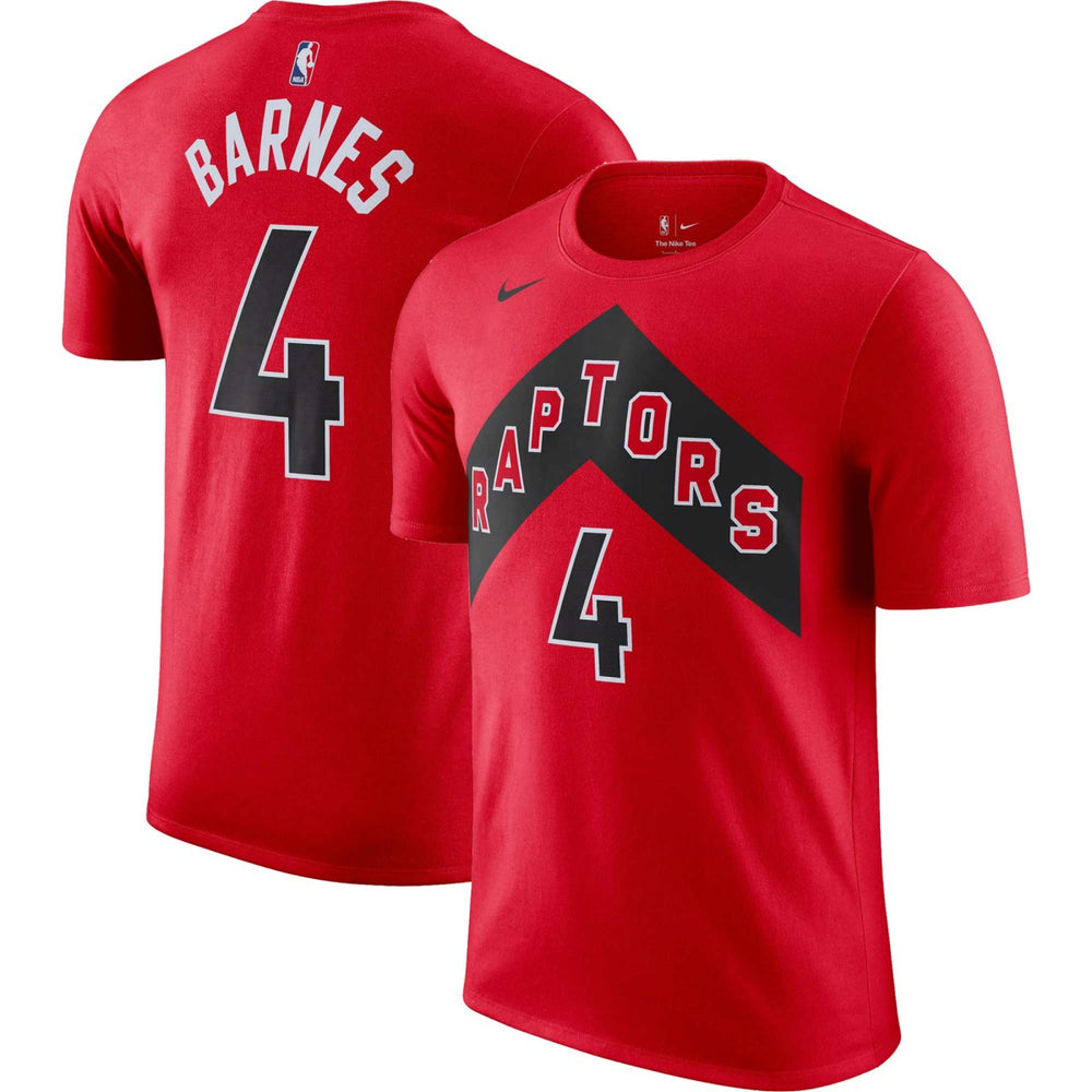 Scottie Barnes Toronto Raptors Icon 2022/23 Name & Number T-Shirt Red