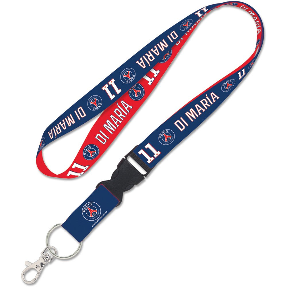 Angel Di Maria Paris Saint-Germain WinCraft 1" Player Detachable Buckle Lanyard