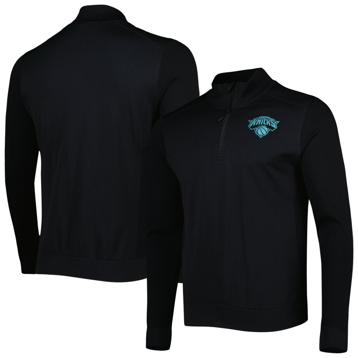 New York Knicks Levelwear Nano Engineered Knit Fabric Quarter-Zip Jacket Black