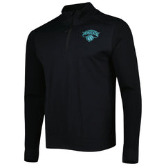 New York Knicks Levelwear Nano Engineered Knit Fabric Quarter-Zip Jacket Black