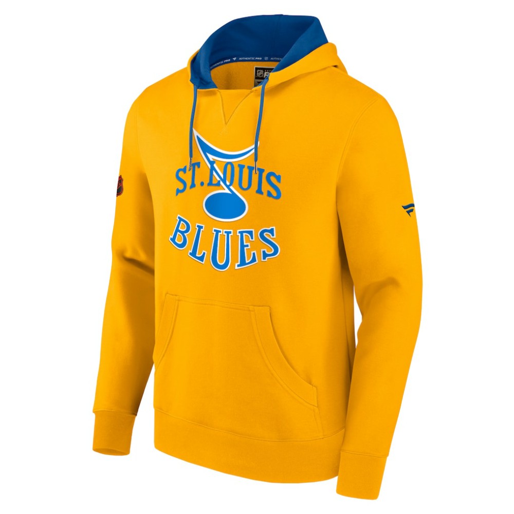NHL St. Louis Blues Fanatics Special Edition 2.0 Team Logo Pullover Hoodie - Gold