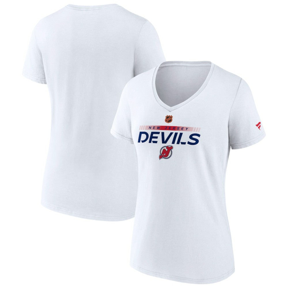 NHL New Jersey Devils Fanatics Women's Special Edition V-Neck T-Shirt - White
