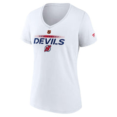 NHL New Jersey Devils Fanatics Women's Special Edition V-Neck T-Shirt - White