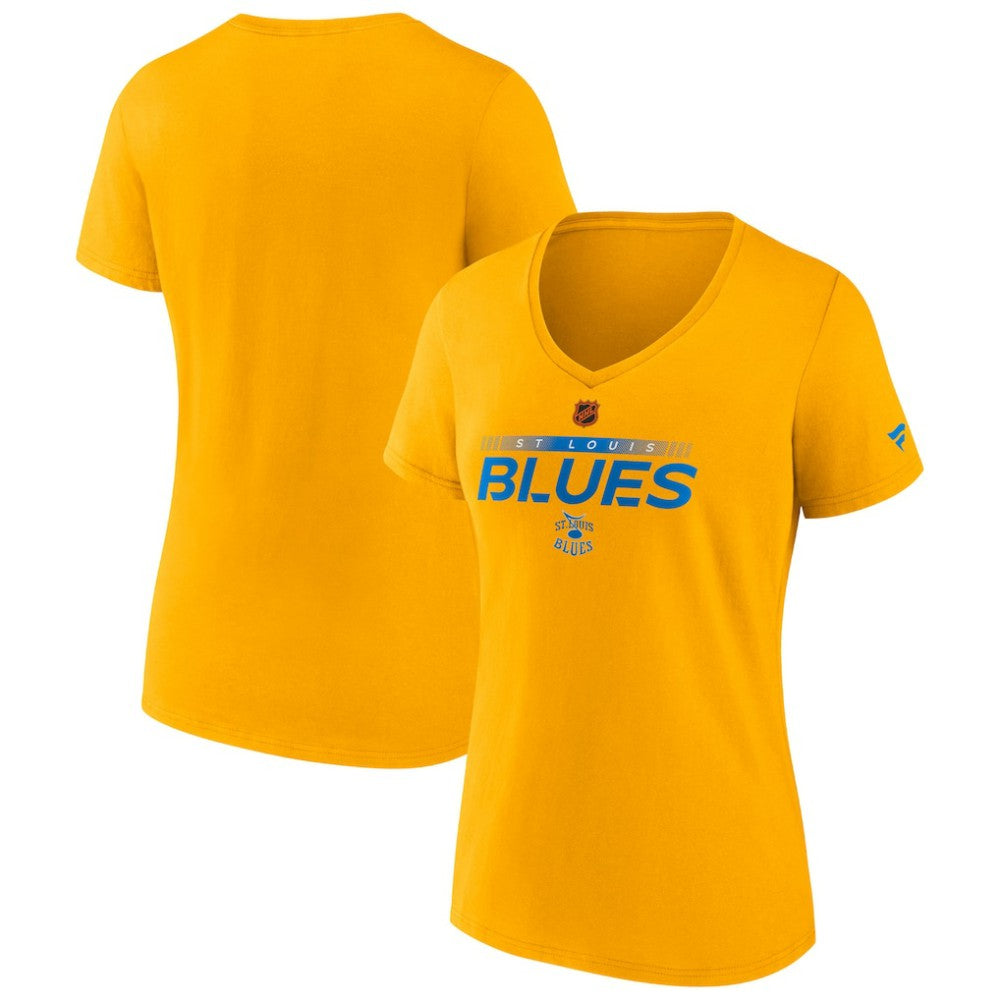 NHL St. Louis Blues Fanatics Women's Special Edition V-Neck T-Shirt - Gold