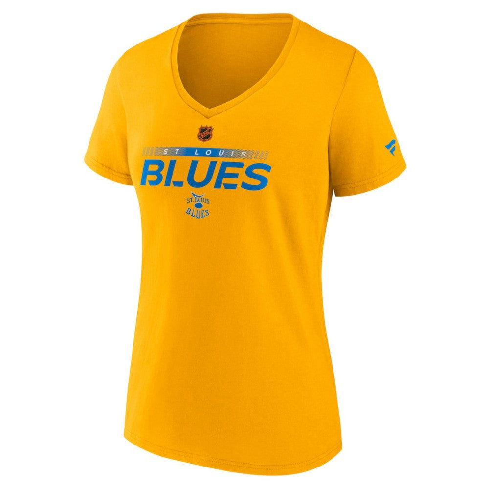 NHL St. Louis Blues Fanatics Women's Special Edition V-Neck T-Shirt - Gold