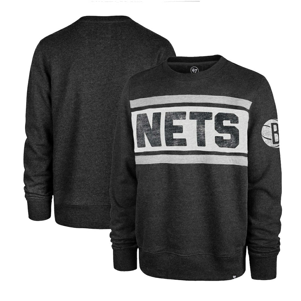 Brooklyn Nets '47 Tribeca Emerson Pullover Sweatshirt Heather Black