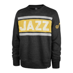 Utah Jazz '47 Tribeca Emerson Pullover Sweatshirt Heather Black