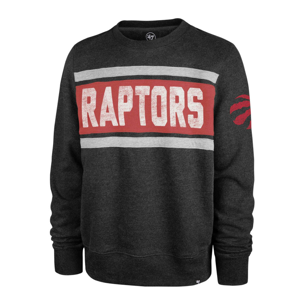 Toronto Raptors '47 Tribeca Emerson Pullover Sweatshirt Heather Black