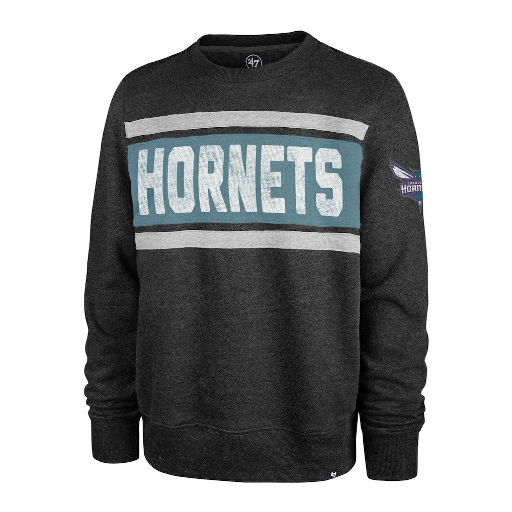 Charlotte Hornets '47 Tribeca Emerson Pullover Sweatshirt Heather Black