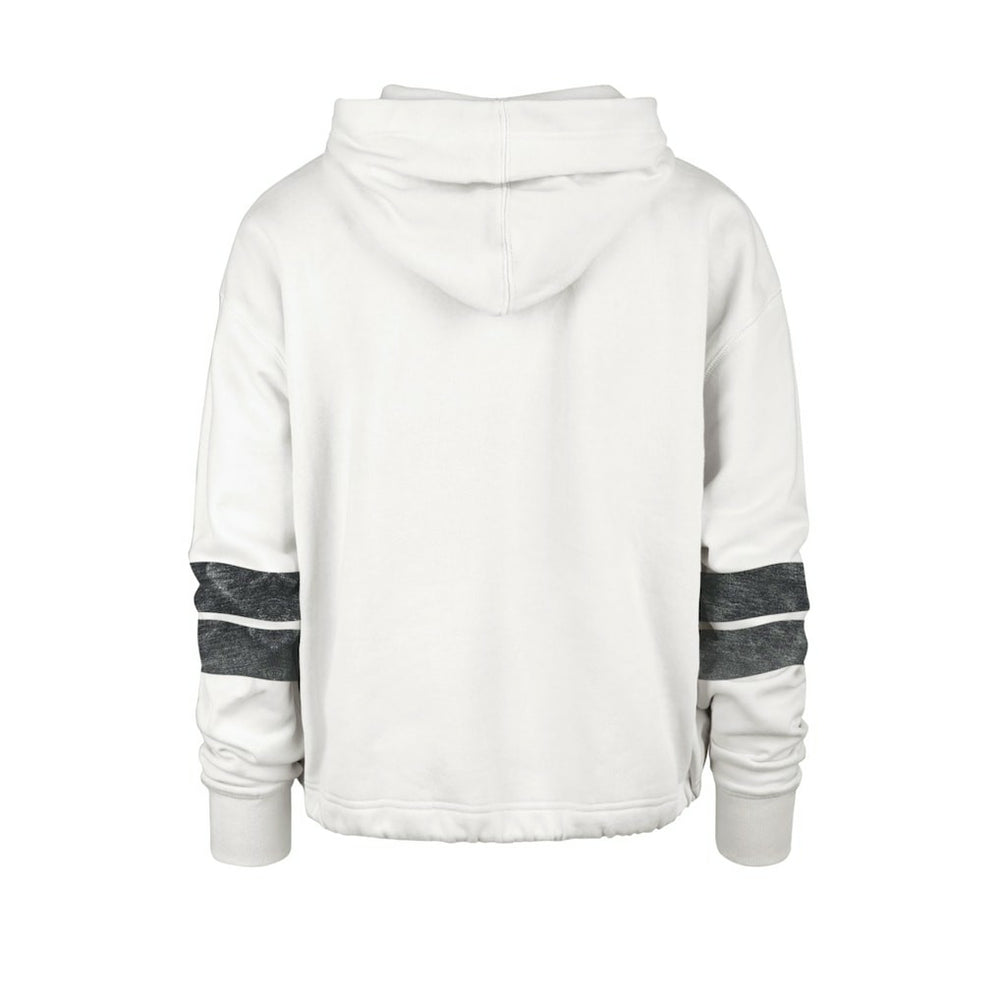 Brooklyn Nets '47 Women's Emerson Stripe Cropped Pullover Hoodie Cream