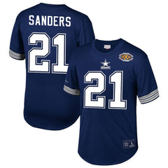 Deion Sanders Dallas Cowboys Retired Player Name & Number Mesh Top Navy