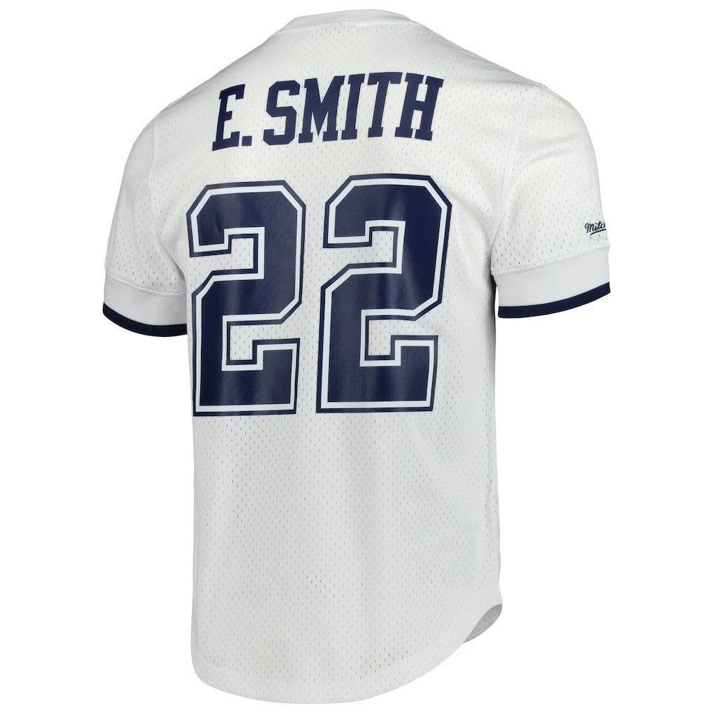 Emmitt Smith Dallas Cowboys Retired Player Name & Number Mesh Top White