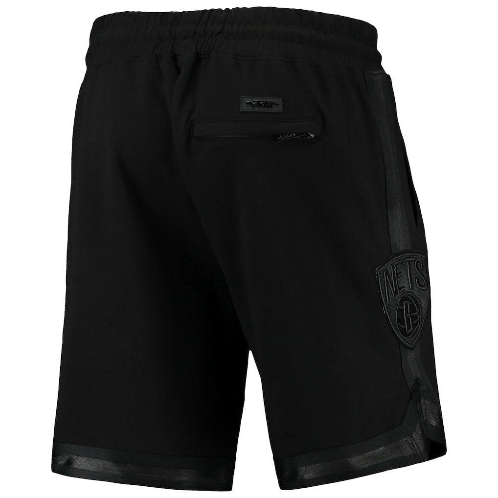Brooklyn Nets Pro Standard Triple Black Gloss Logo Shorts