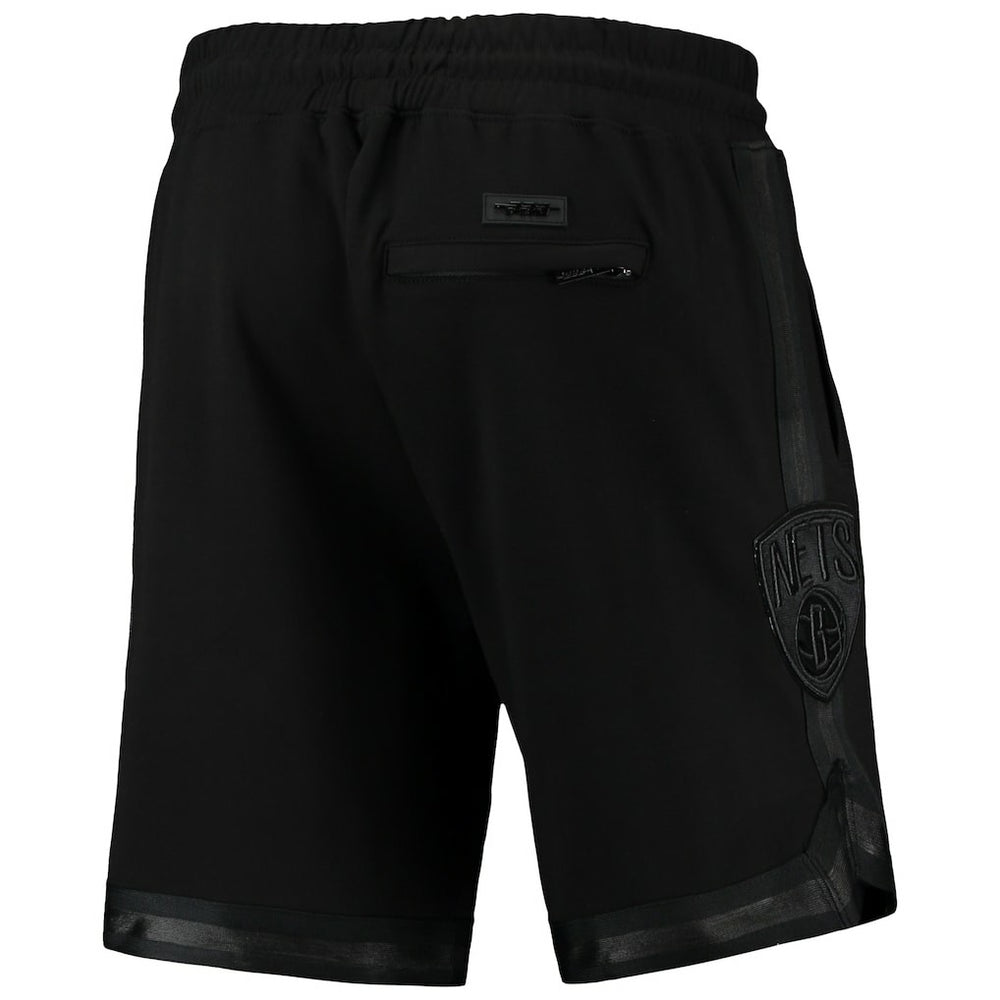 Brooklyn Nets Pro Standard Triple Black Gloss Logo Shorts