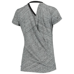 Colorado Rockies Touch Women's Hail Mary Back Wrap Space-Dye V-Neck T-Shirt - Black T-shirts