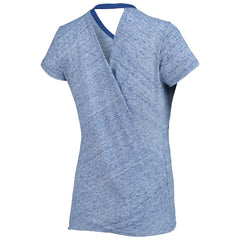 Kansas City Royals Touch Women's Hail Mary Back Wrap Space-Dye V-Neck T-Shirt - Royal T-shirts