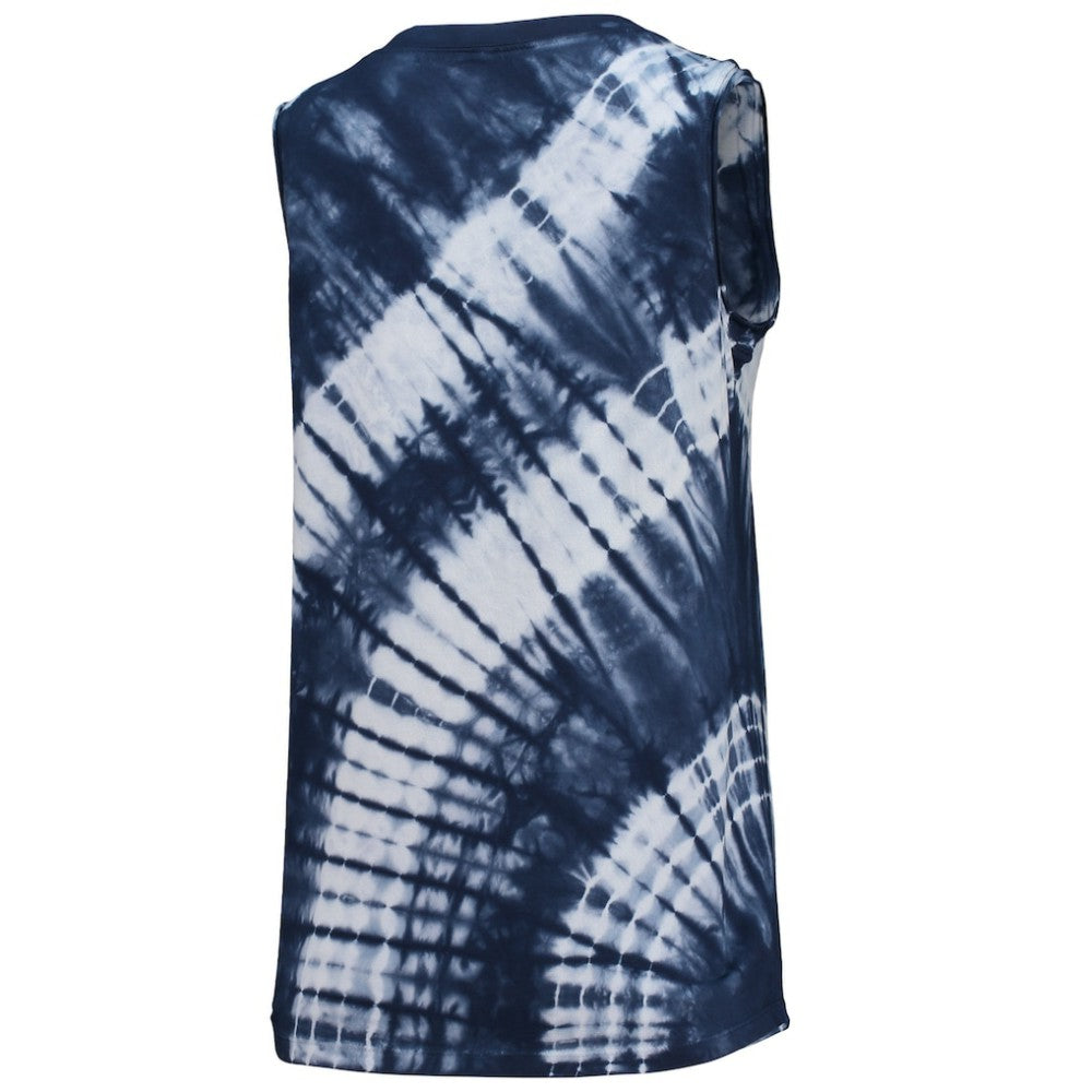 Atlanta Braves Touch Women's Money Ball Tie-Dye Tank Top - Navy Tanks