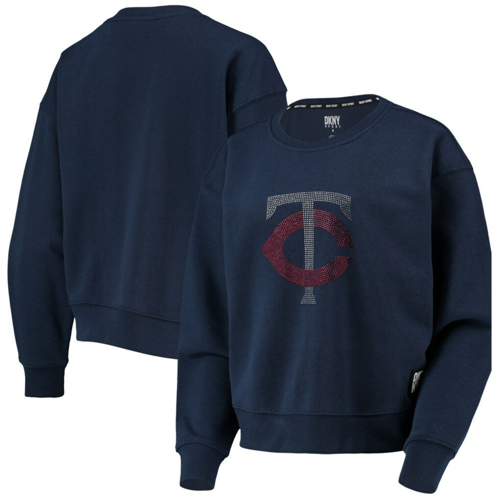Minnesota Twins DKNY Sport Women's Carrie Pullover Sweatshirt - Navy Pullover