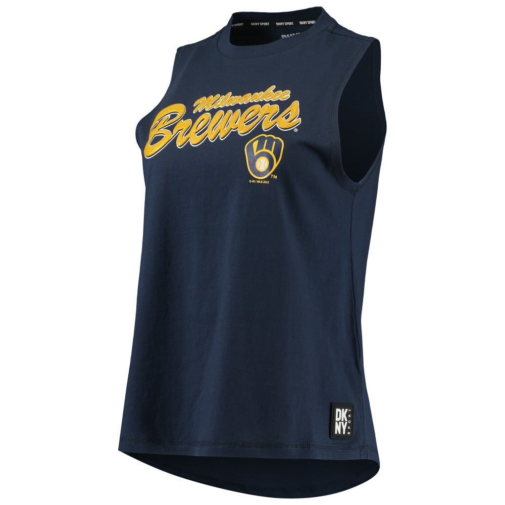 Milwaukee Brewers DKNY Sport Women's Marcie Tank Top - Navy Tanks