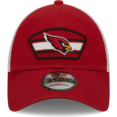 Arizona Cardinals New Era Logo Patch Trucker 9FORTY Snapback Hat Cardinal/White
