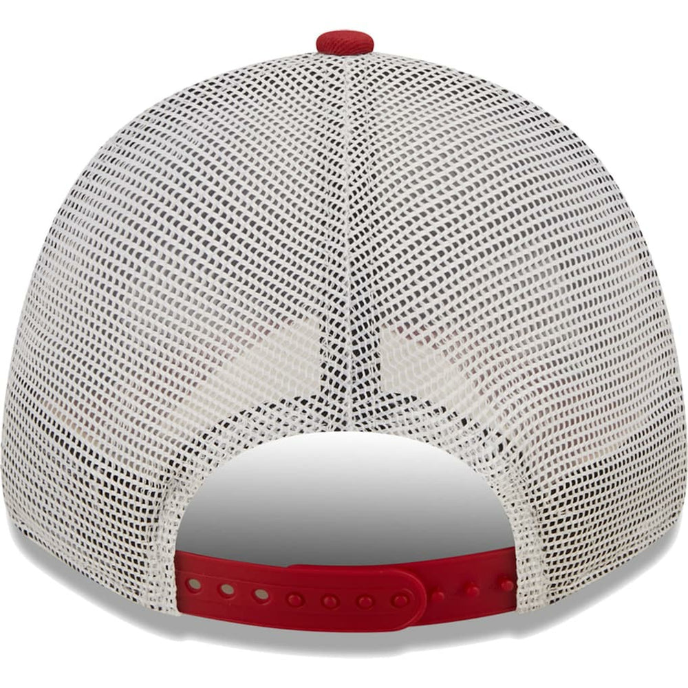 Arizona Cardinals New Era Logo Patch Trucker 9FORTY Snapback Hat Cardinal/White