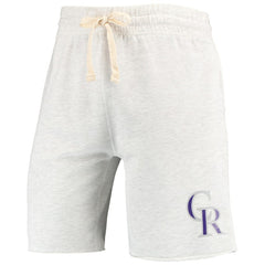 Colorado Rockies Concepts Sport Mainstream Terry Tri-Blend Shorts - Oatmeal Shorts