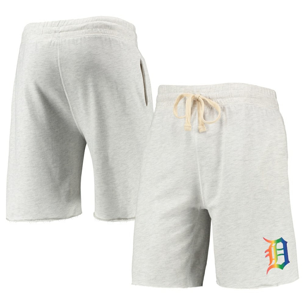 Detroit Tigers Concepts Sport Mainstream Logo Terry Tri-Blend Shorts - Oatmeal Shorts