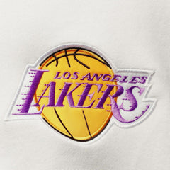 Los Angeles Lakers Hardwood Classics Fusion 2.0 Colorblock Pullover Hoodie Purple