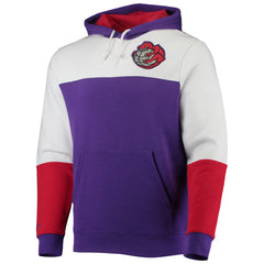Toronto Raptors Hardwood Classics Fusion 2.0 Colorblock Pullover Hoodie Purple