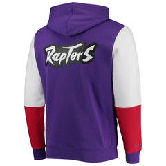 Toronto Raptors Hardwood Classics Fusion 2.0 Colorblock Pullover Hoodie Purple