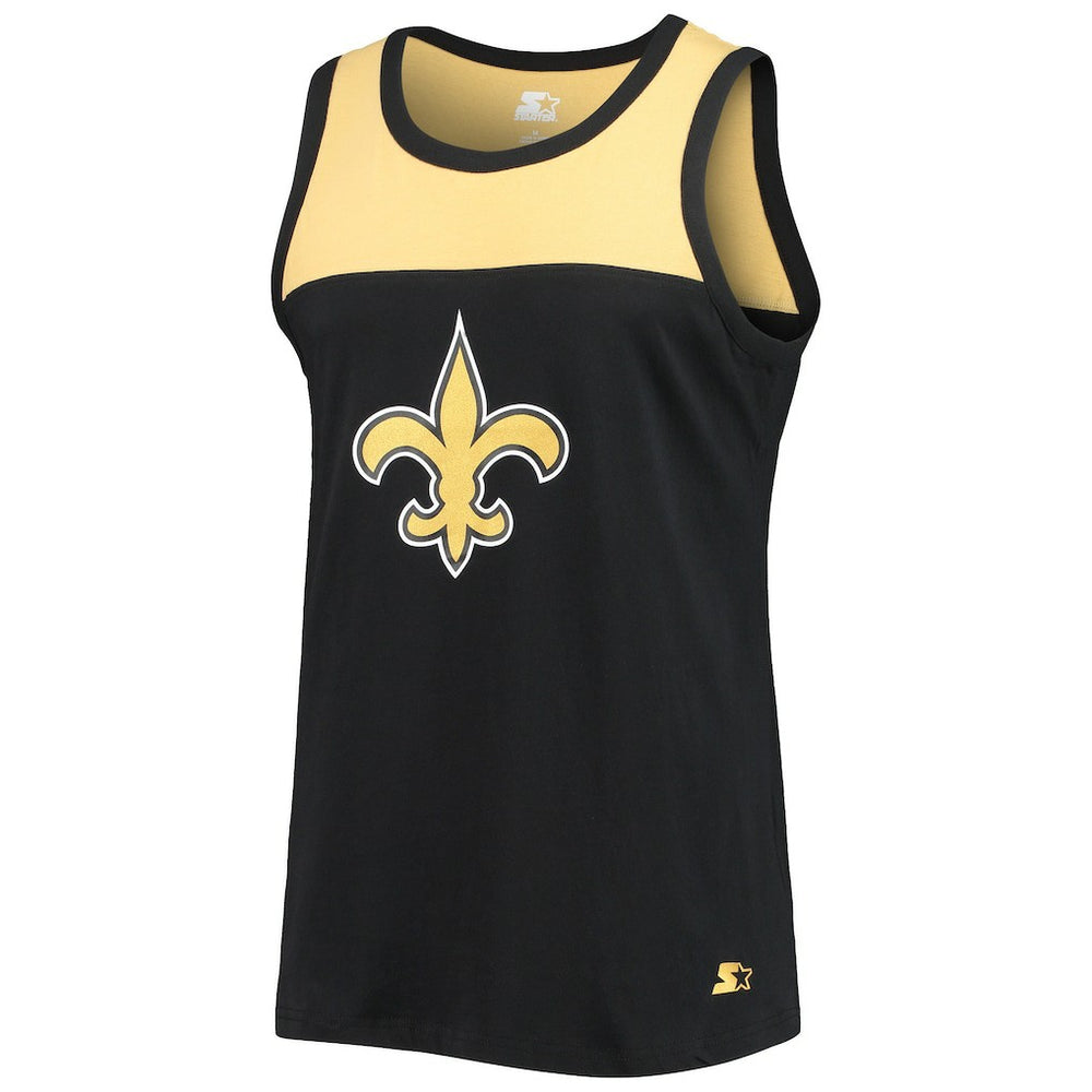New Orleans Saints Starter Team Touchdown Fashion Tank Top Black/Gold