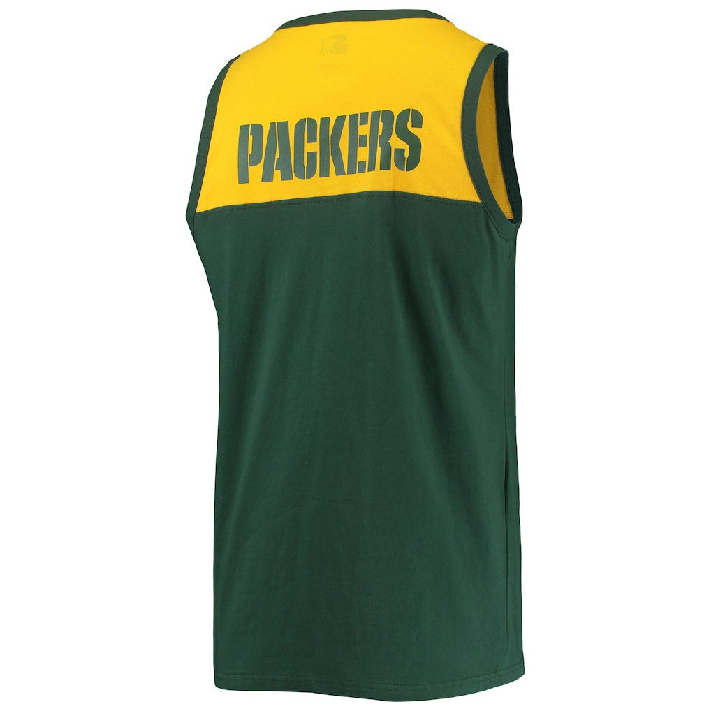Green Bay Packers Starter Team Touchdown Fashion Tank Top Green/Gold