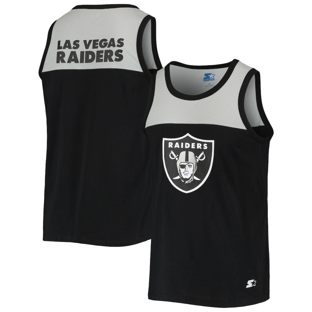 Las Vegas Raiders Starter Team Touchdown Fashion Tank Top Black/Silver