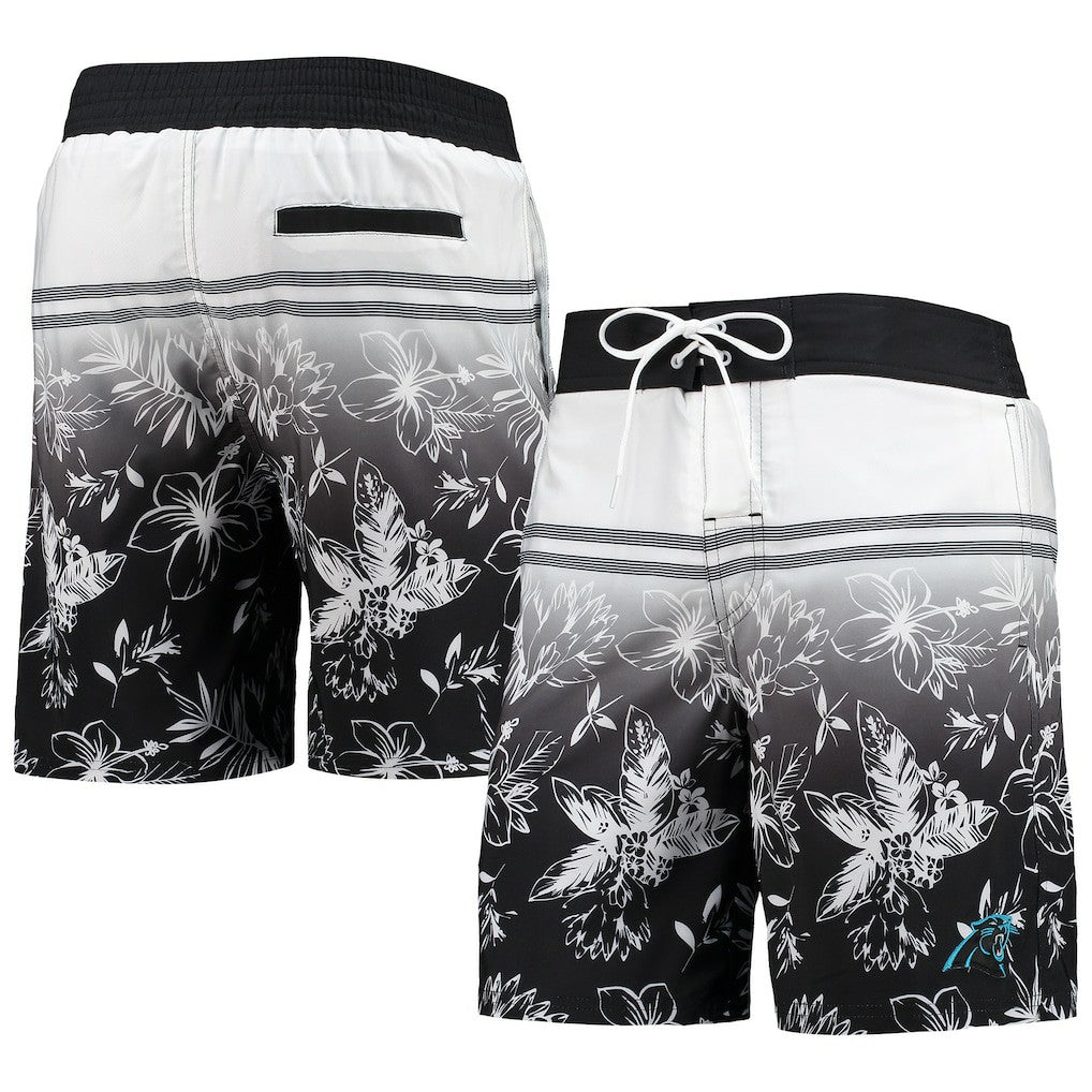 Carolina Panthers G-III Sports by Carl Banks Island Volley Swim Shorts Black