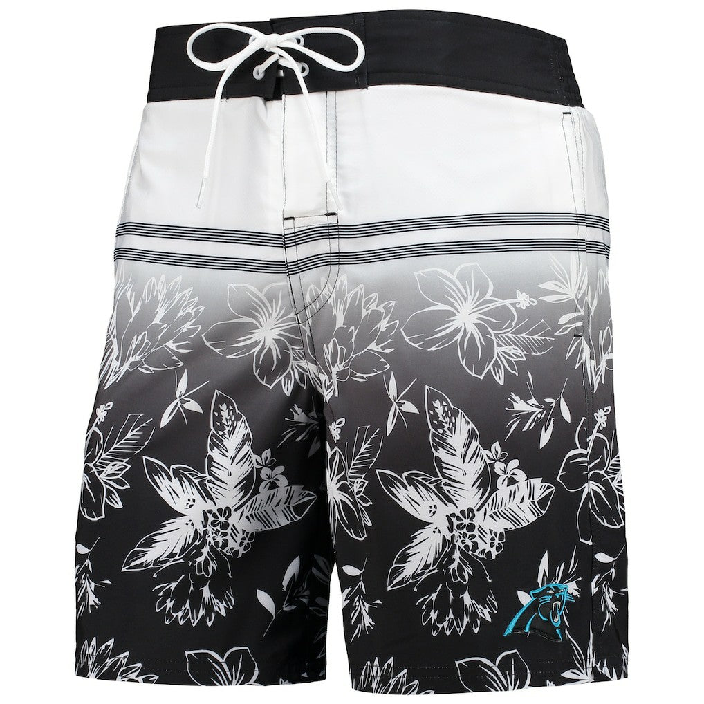 Carolina Panthers G-III Sports by Carl Banks Island Volley Swim Shorts Black