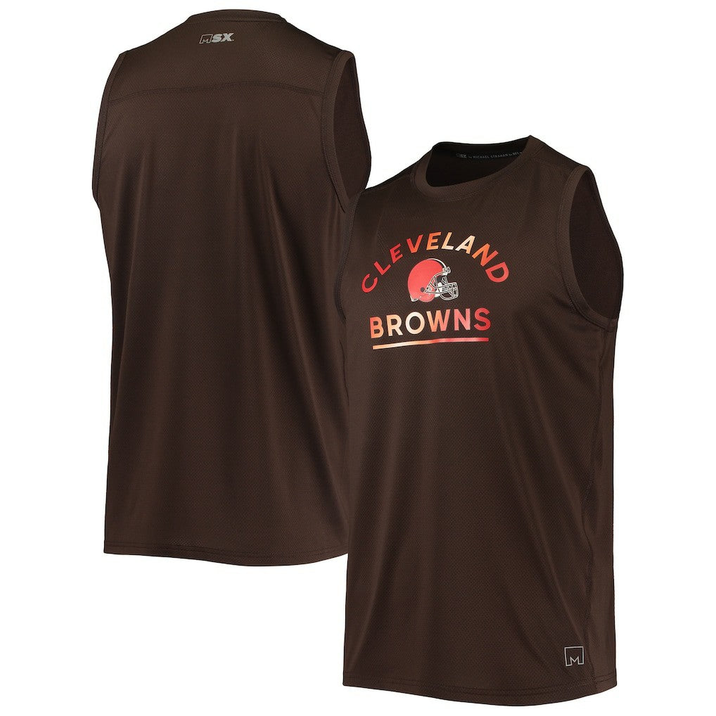 Cleveland Browns MSX by Michael Strahan Rebound Tank Top Brown